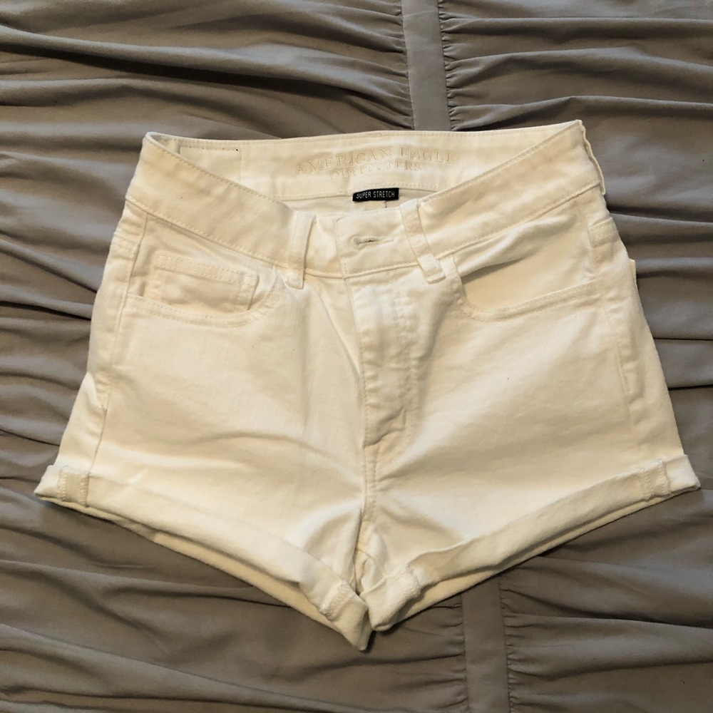 American Eagle Hi-Rise Shortie Denim Jean Shorts